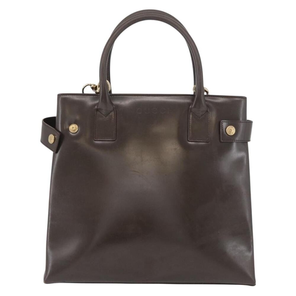Gucci Patent Leather Handbag Brown